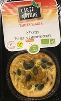 Tartes carottes, graines de courge & curry