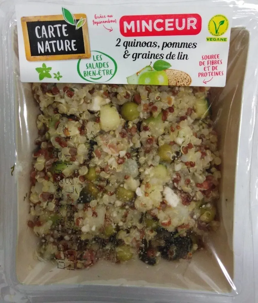 Salade minceur 2 quinoas, pommes & graines de lin