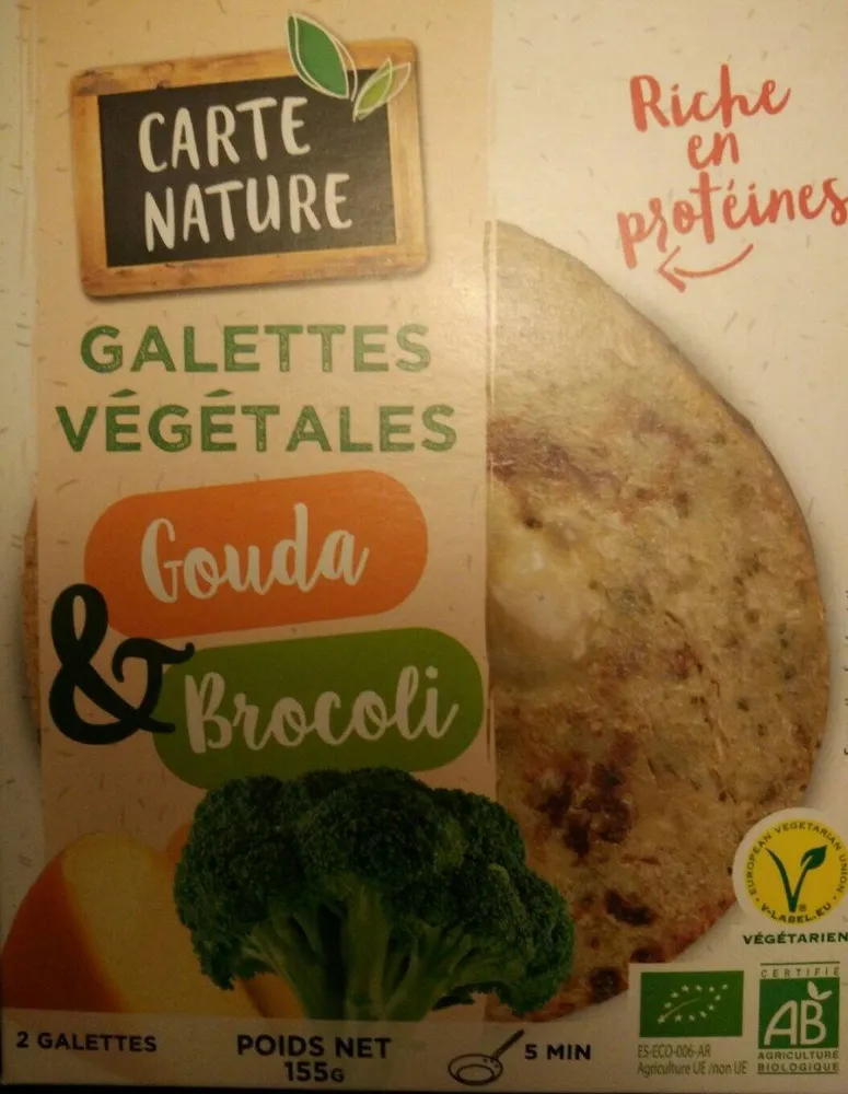 Galettes végétales gouda & brocoli