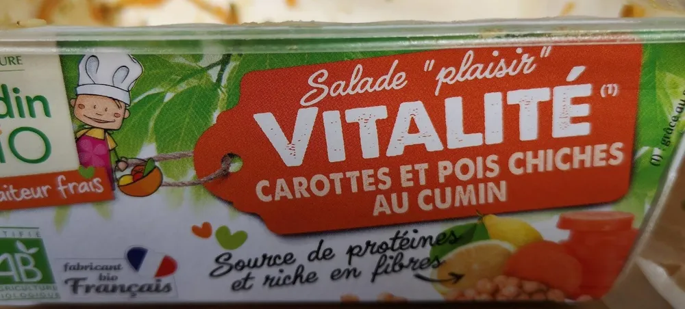 Salade plaisir vitalité carottes et pois chiches au cumin