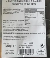 Tarte aux 3 poivrons et feta