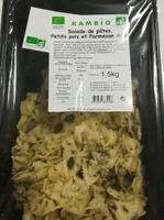 Salade de pâtes, petits pois et parmesan AOP
