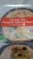 Tartes bio courgette chèvre et pavot