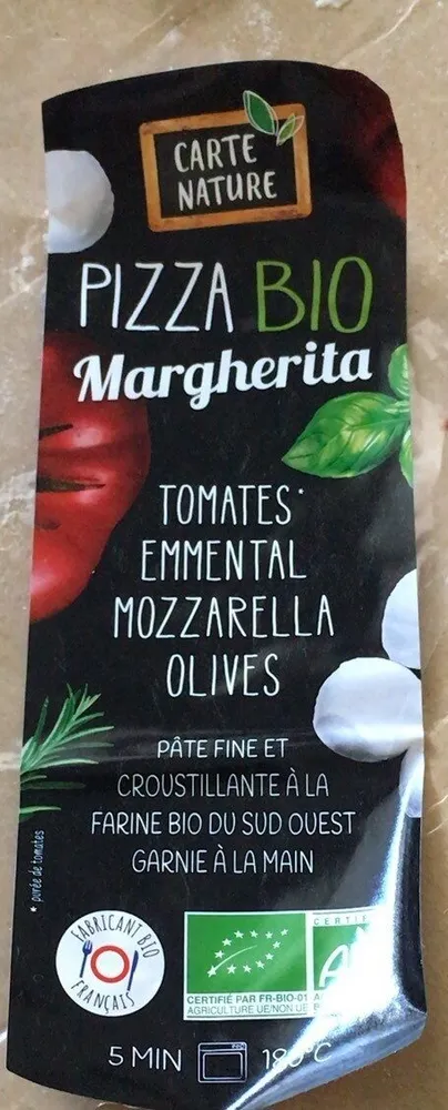Pizza bio Margherita