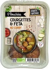 Bouchées courgettes & féta au curry