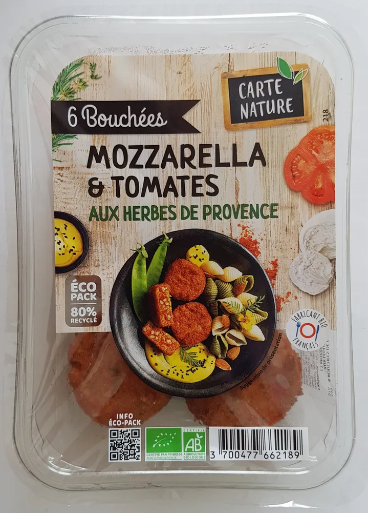 Bouchées mozarella & tomates  aux herbes de provence