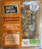 Salade croquante & gourmande LENTILLES CORAIL QUINOA & POIS CHICHES