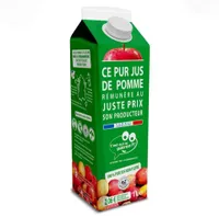 Jus de pomme 100% non filtré