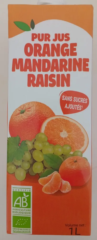Pur jus Orange mandarine raison