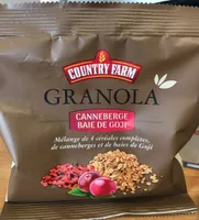 Granola canneberge baie de goji