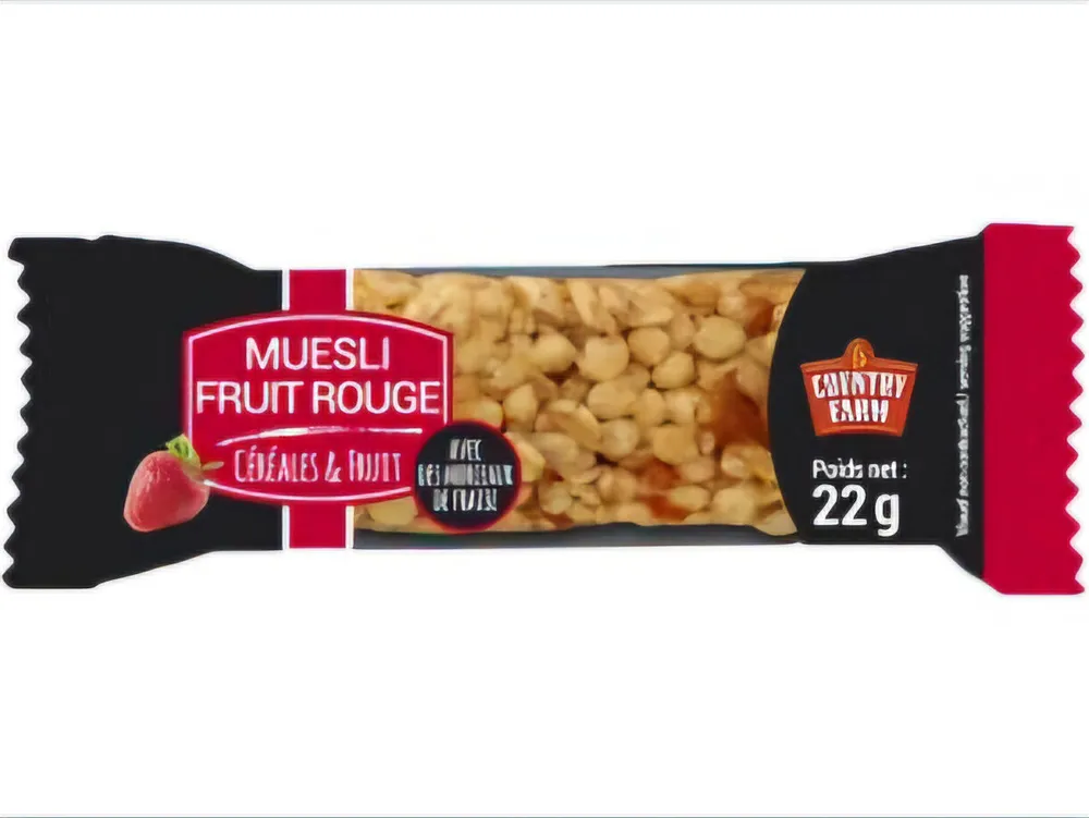 Barre muesli fruit rouge