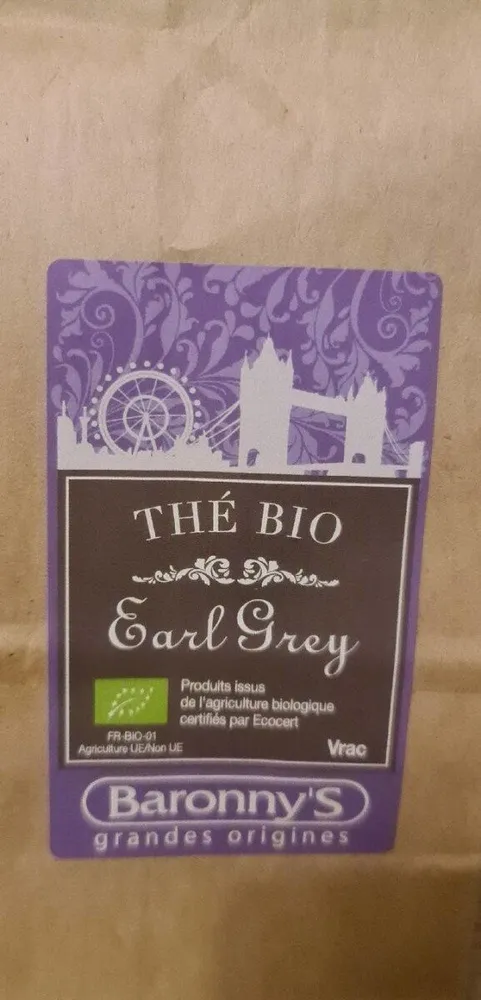 Thé bio earl grey