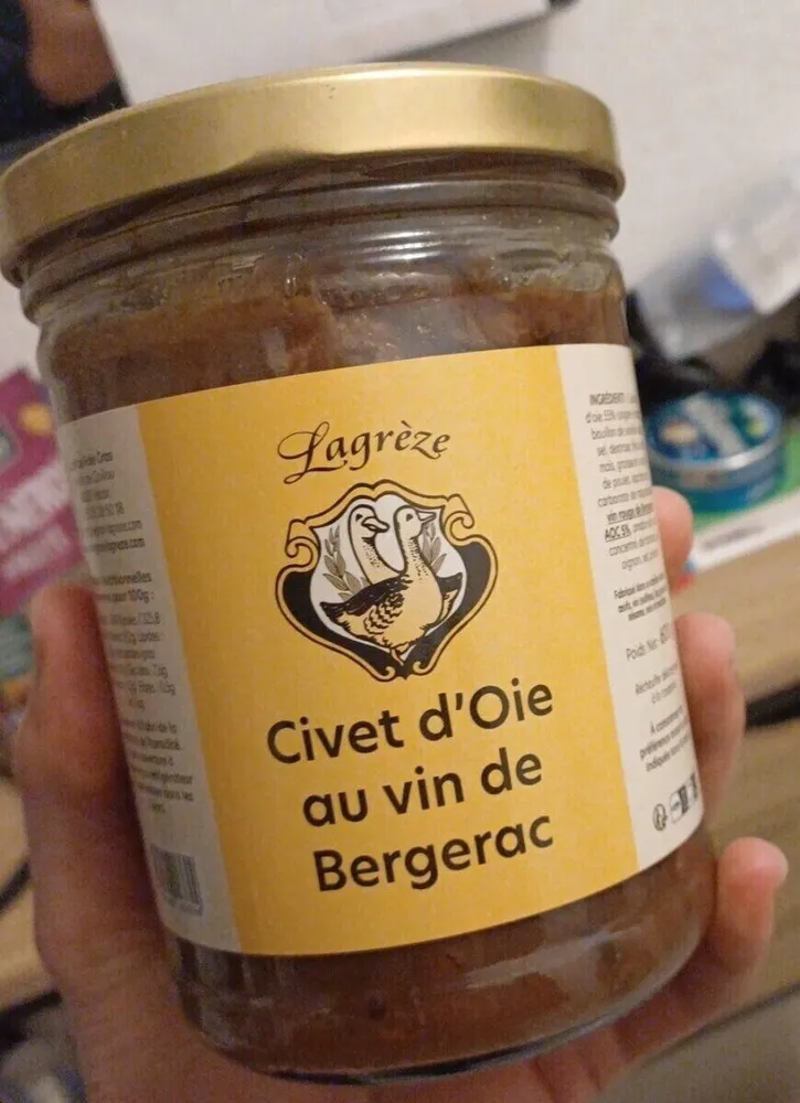 Civet d'oie au vin de Bergerac
