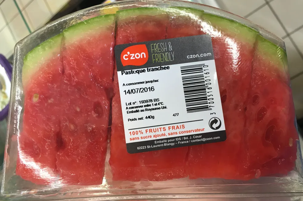 Pastèque tranchée