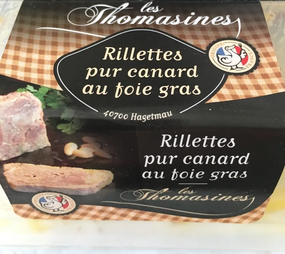 Rillettes pur canard au foie gras