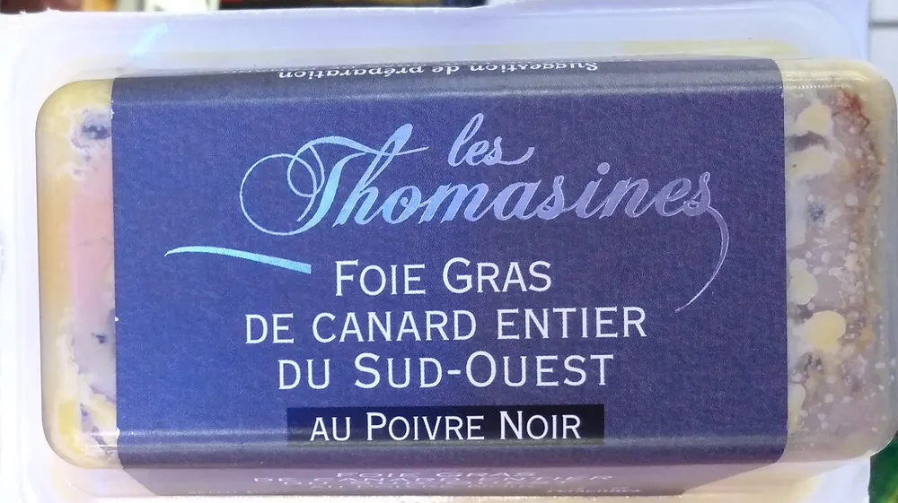 Foie gras de canard entier du Sud-Ouest au poivre noir