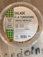 Salade tunisienne taboulé merguez