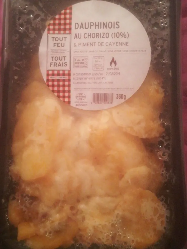 Dauphinois au chorizo et piment