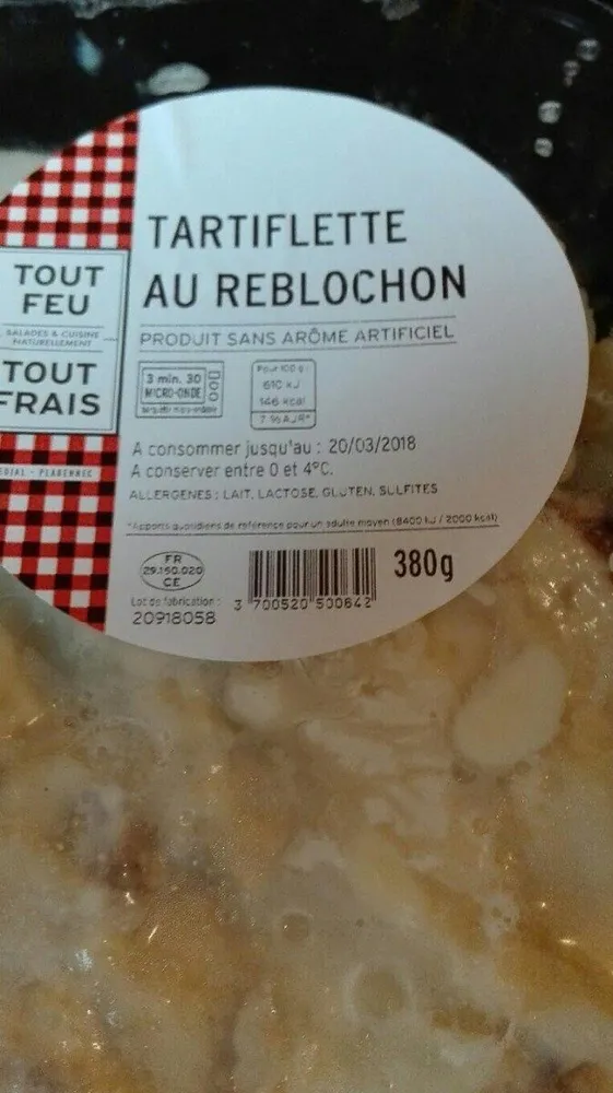 Tartiflette au reblochon