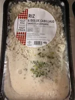 Riz et dos de cabillaud sauce a la léonarde