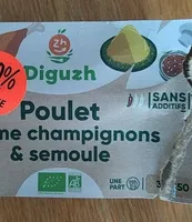 Poulet crème champignons & semoule