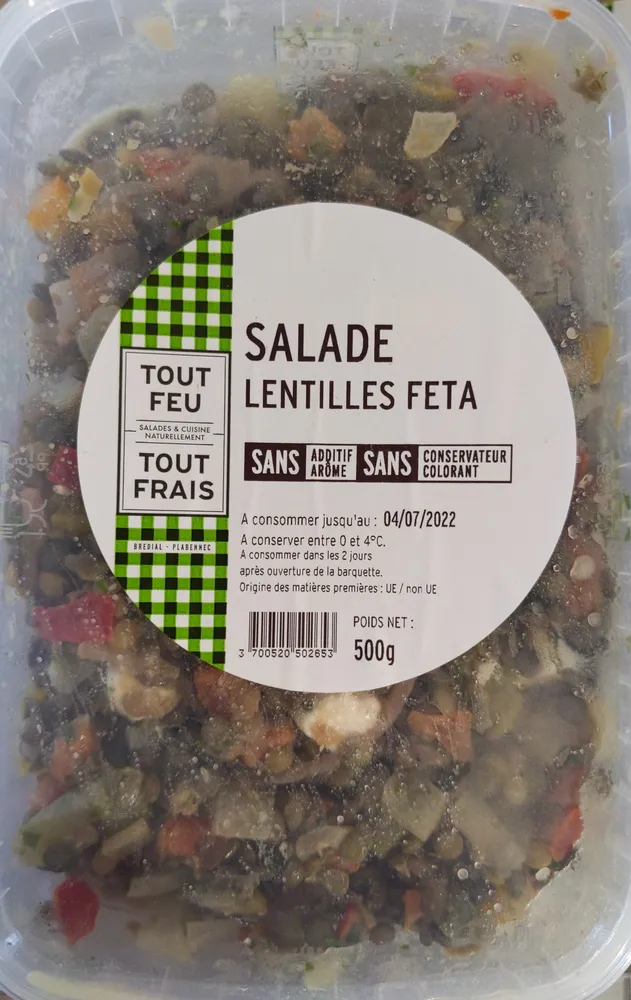Salade lentilles feta