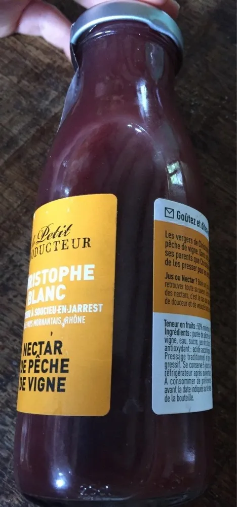 Nectar de pêche de vigne