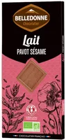Tablette chocolat lait pavot sésame