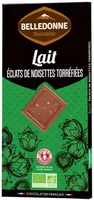 Tablette chocolat lait éclats de noisettes torréfiées