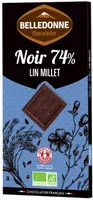 Tablette chocolat noir 74% lin millet