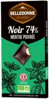 Tablette noir 74% menthe poivrée