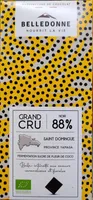 Tablette noir 88% St-Domingue Grand Cru au sucre de coco