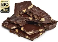 Tablette à casser chocolat noir 57% amandes noisettes raisin