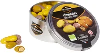 Boîte métal amandes chocolatées agrumes