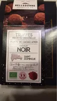 TRUFFES RECETTE ORIGINELLE POINTE DE CACAO AMER CHOCOLAT NOIR SAINT DOMINGUE