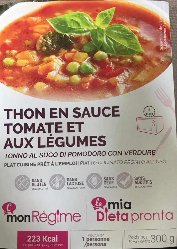 Thon en sauce tomate et aux legumes