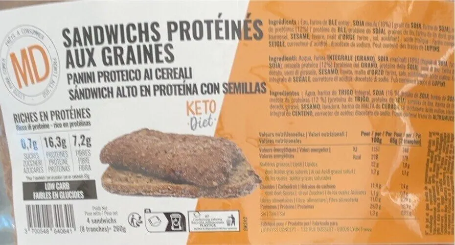 Pain sandwich rnpc