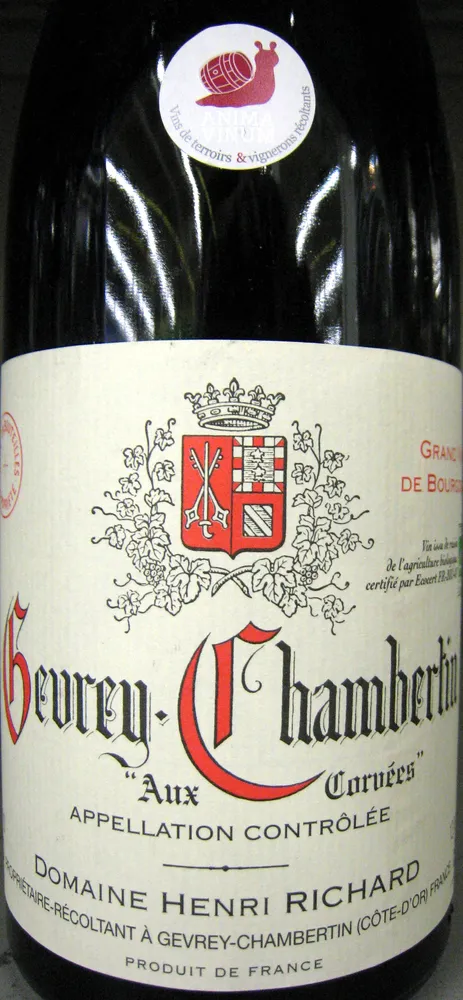 Gevrey-Chambertin "Aux Corvées" AOC 2011 Bio Domaine Henri Richard