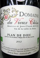 Côtes du Rhône Villages Plan de Dieu AOC 2012 Bio Domaine du Vieux Chêne