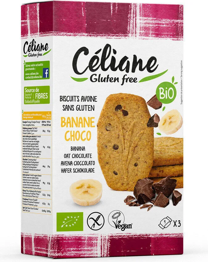 Biscuit avoine banane chocolat