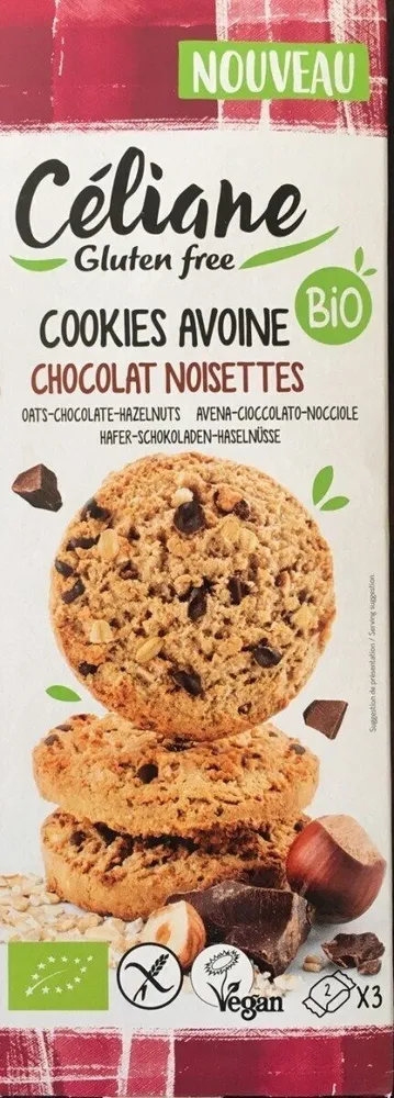 Cookies avoine chocolat noisettes