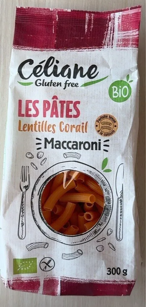Pates lentilles corail Macaroni