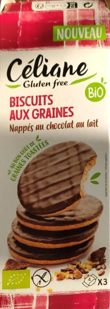 biscuits aux graines nappes au chocolat au lait