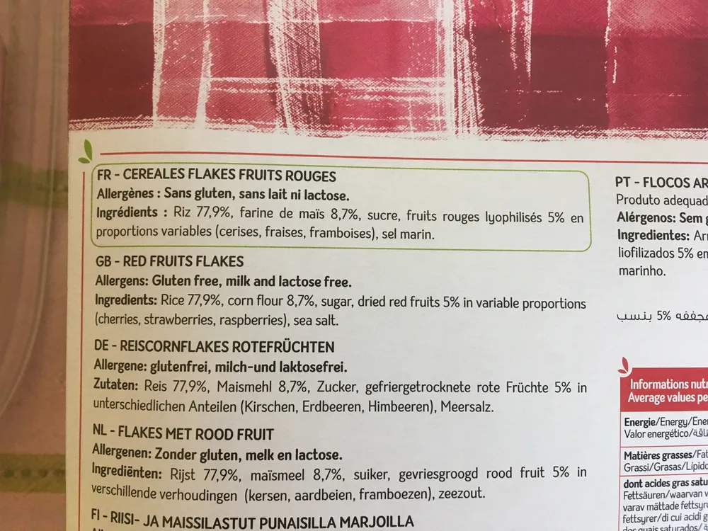 FLAKES FRUITS ROUGES