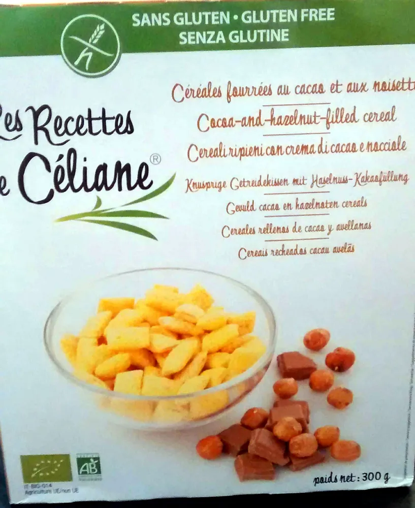 Céréales Fourrées au Cacao et aux Noisettes