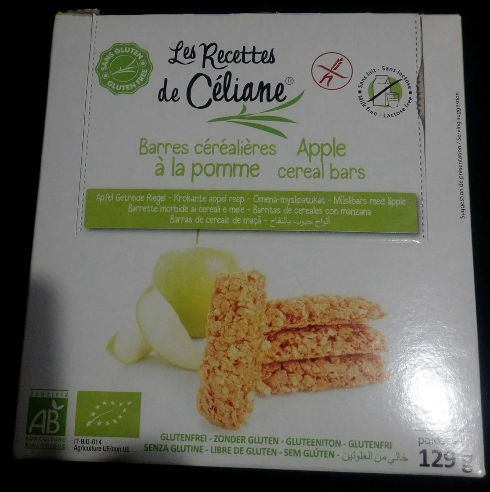 Barres De Céréales à La Pomme Bio