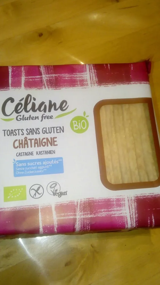 Toast sans gluten à la châtaigne