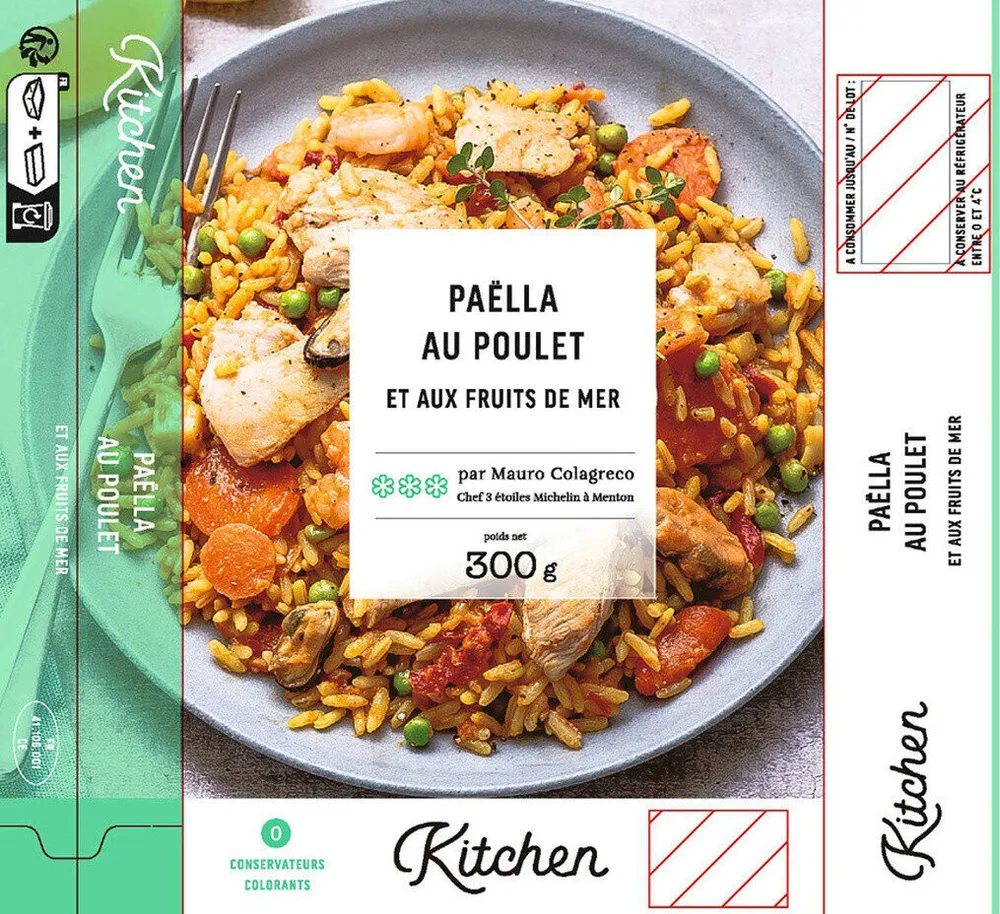 Paëla au poulet et aux fruits de mer
