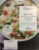 Soupe Thaï aux crevettes et petits légumes à la citronnelle et lait de coco