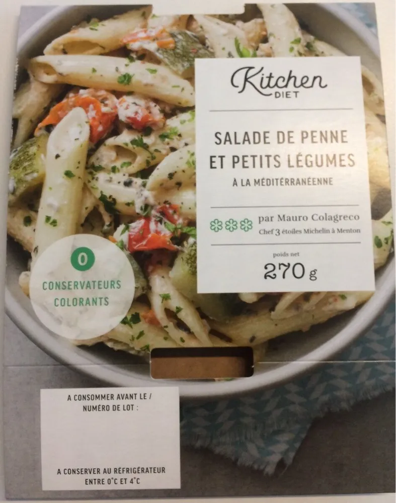 Salade de penne et petits légumes à la mediterranéenne